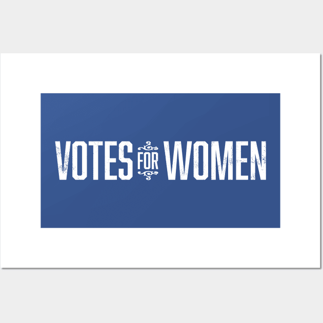 Vintage 1920's Votes for Women Wordmark (White) Wall Art by From The Trail